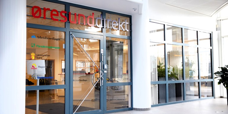 Entrance to Øresunddirekt's Information Centre in Malmø