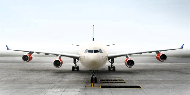 Fly på landingsbane