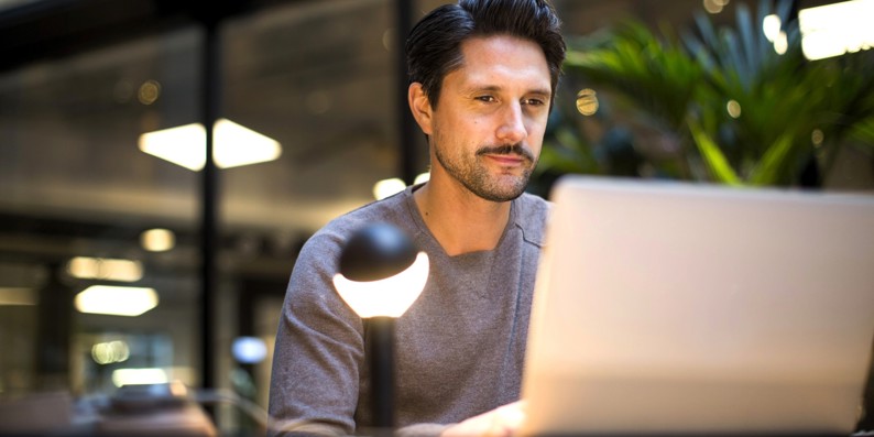 Man working at computer